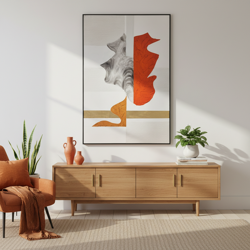 Gilded Harmony (Tangerine) Painted Originals