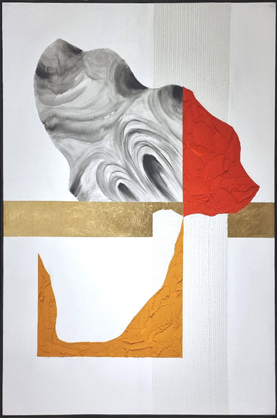 Gilded Harmony (Crimson) Painted Originals