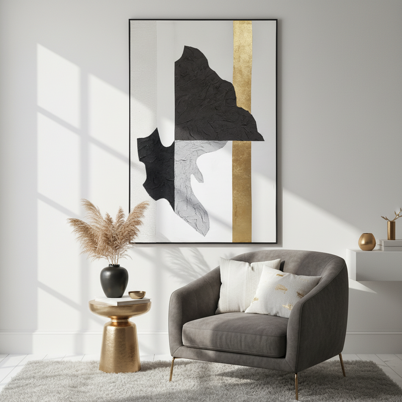 Gilded Harmony (Graphite) Painted Originals