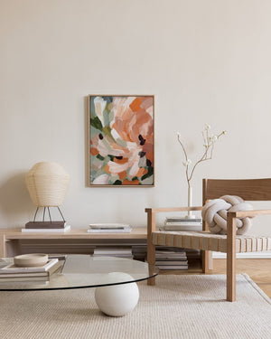 Soft Rustic Florals No1 Art Print