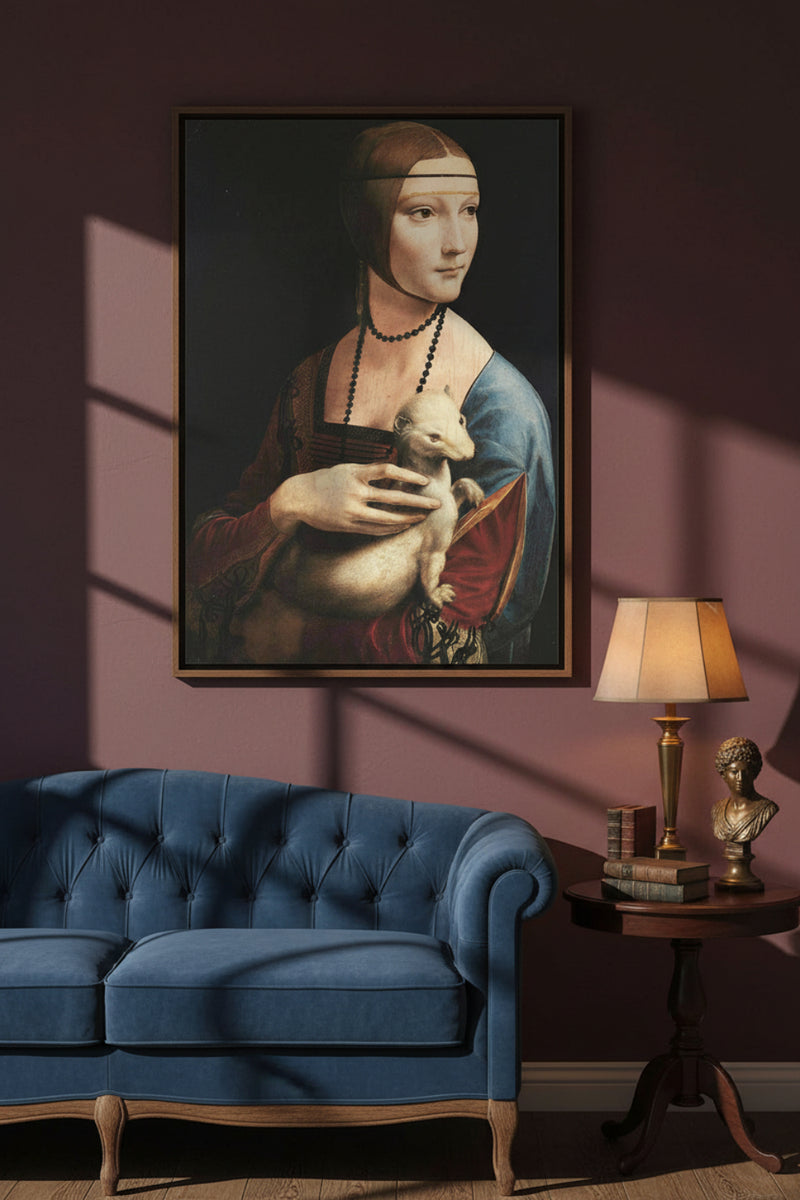 Lady with an Ermine (1490) by Leonardo da Vinci Art Print