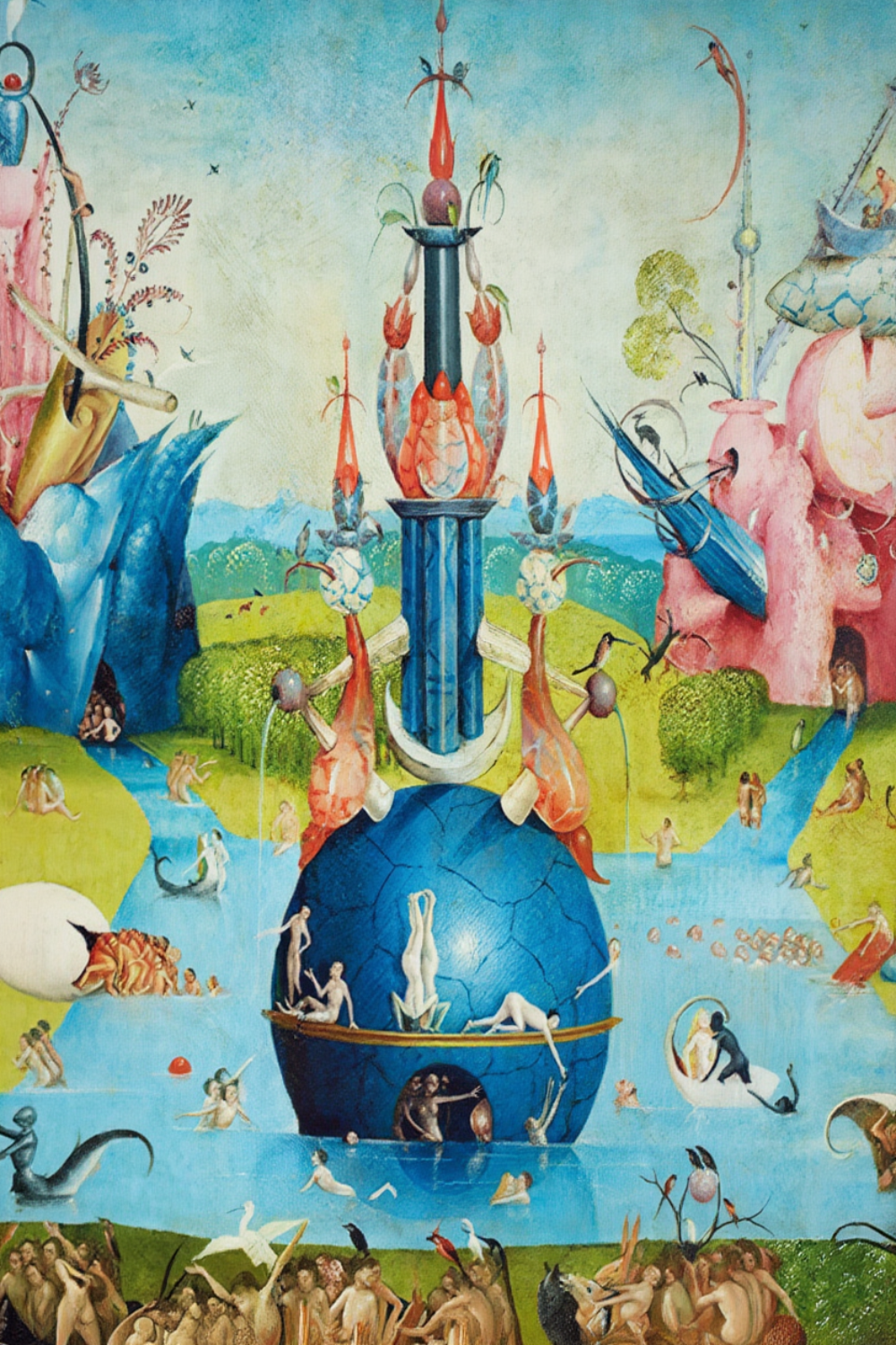The Garden of Earthly Delights (c. 1490–1510) by Hieronymus Bosch Art Print