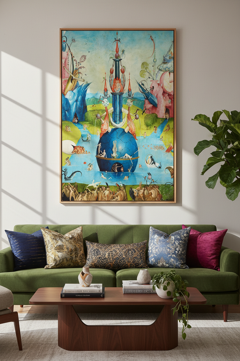 The Garden of Earthly Delights (c. 1490–1510) by Hieronymus Bosch Art Print