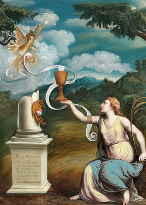 An Allegory with Venus and Cupid (1530) by Bernardino Luini Art Print