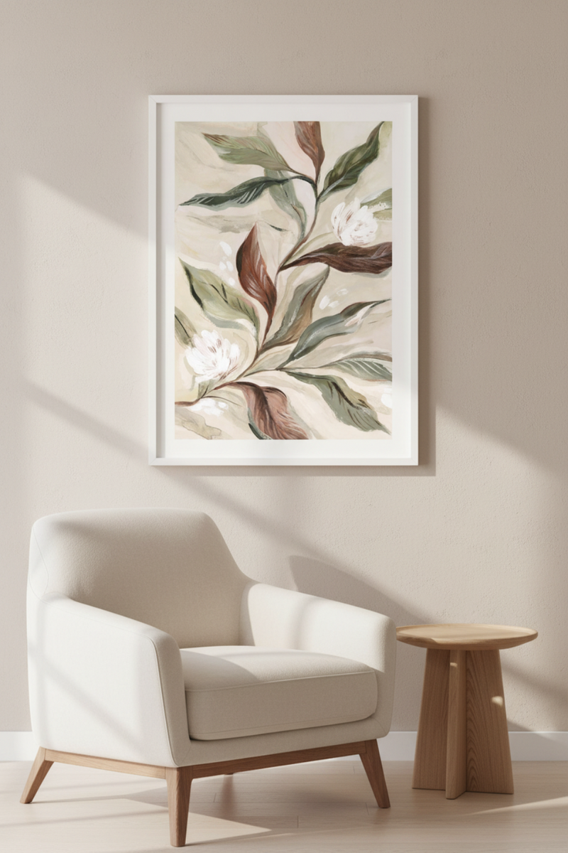 Soft Watercolor Florals No1 Art Print