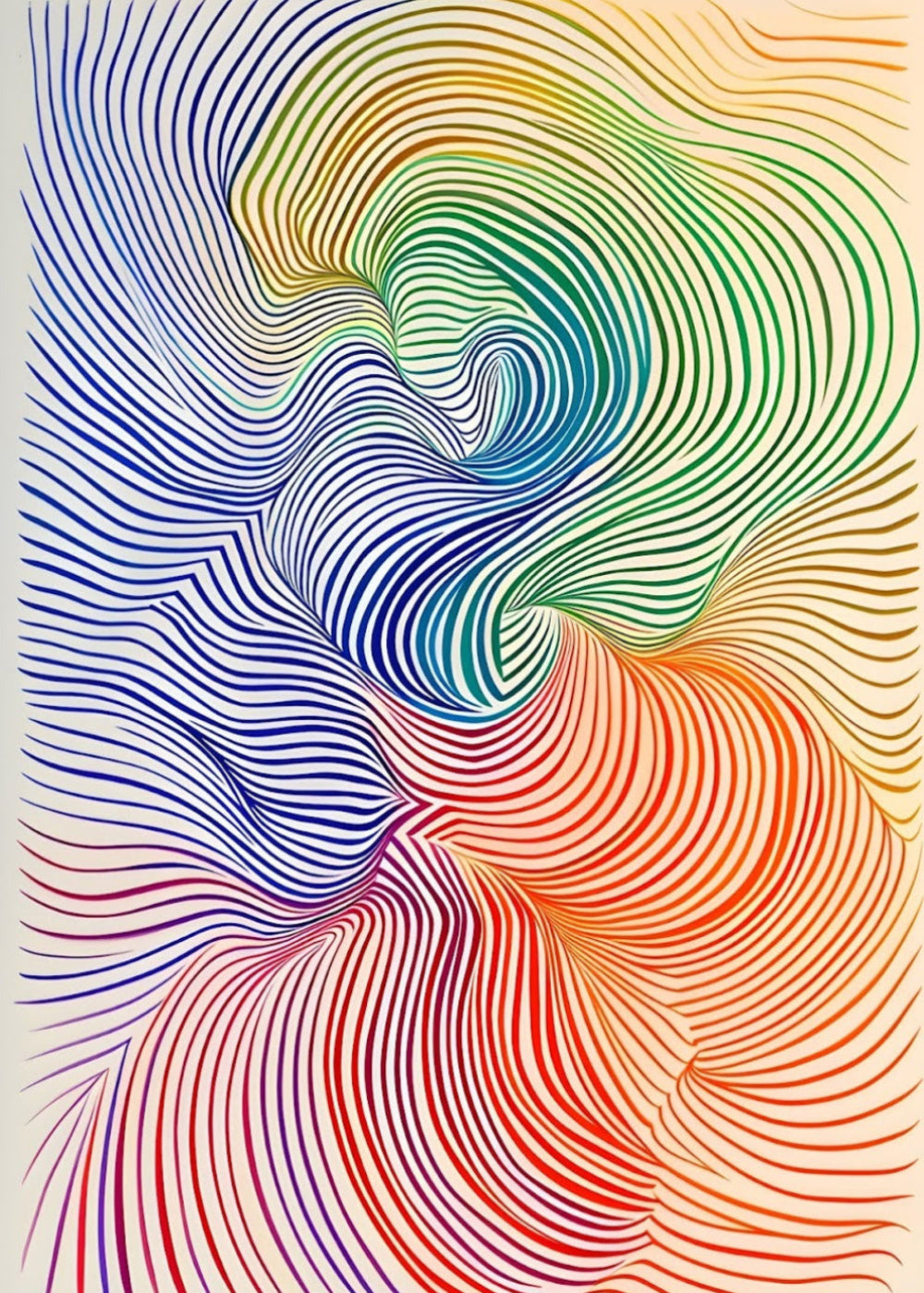 Chromatic Vortex Art Print
