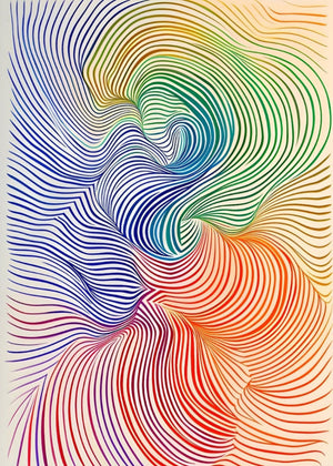 Chromatic Vortex Art Print