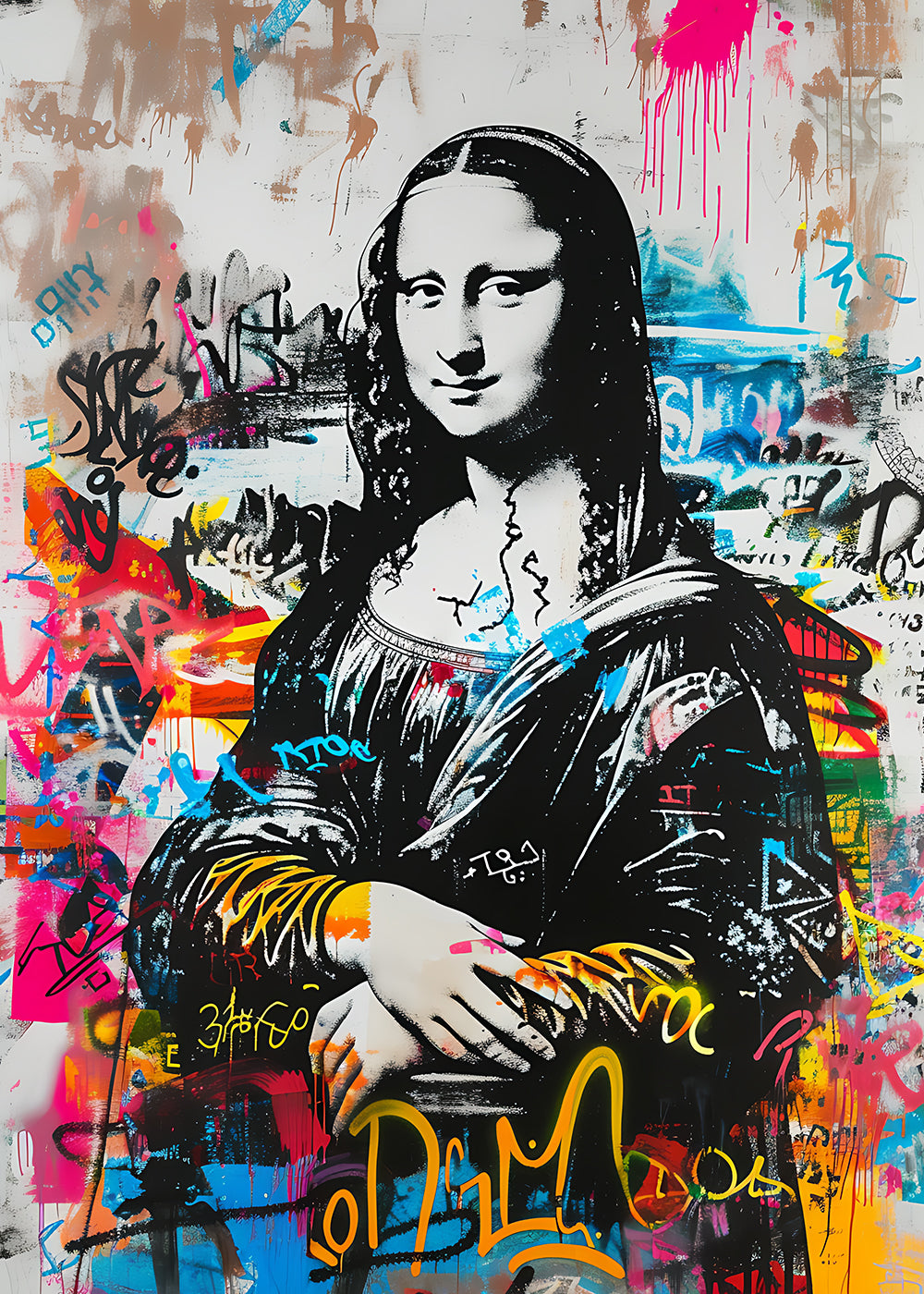 Mona Lisa Remix Art Print