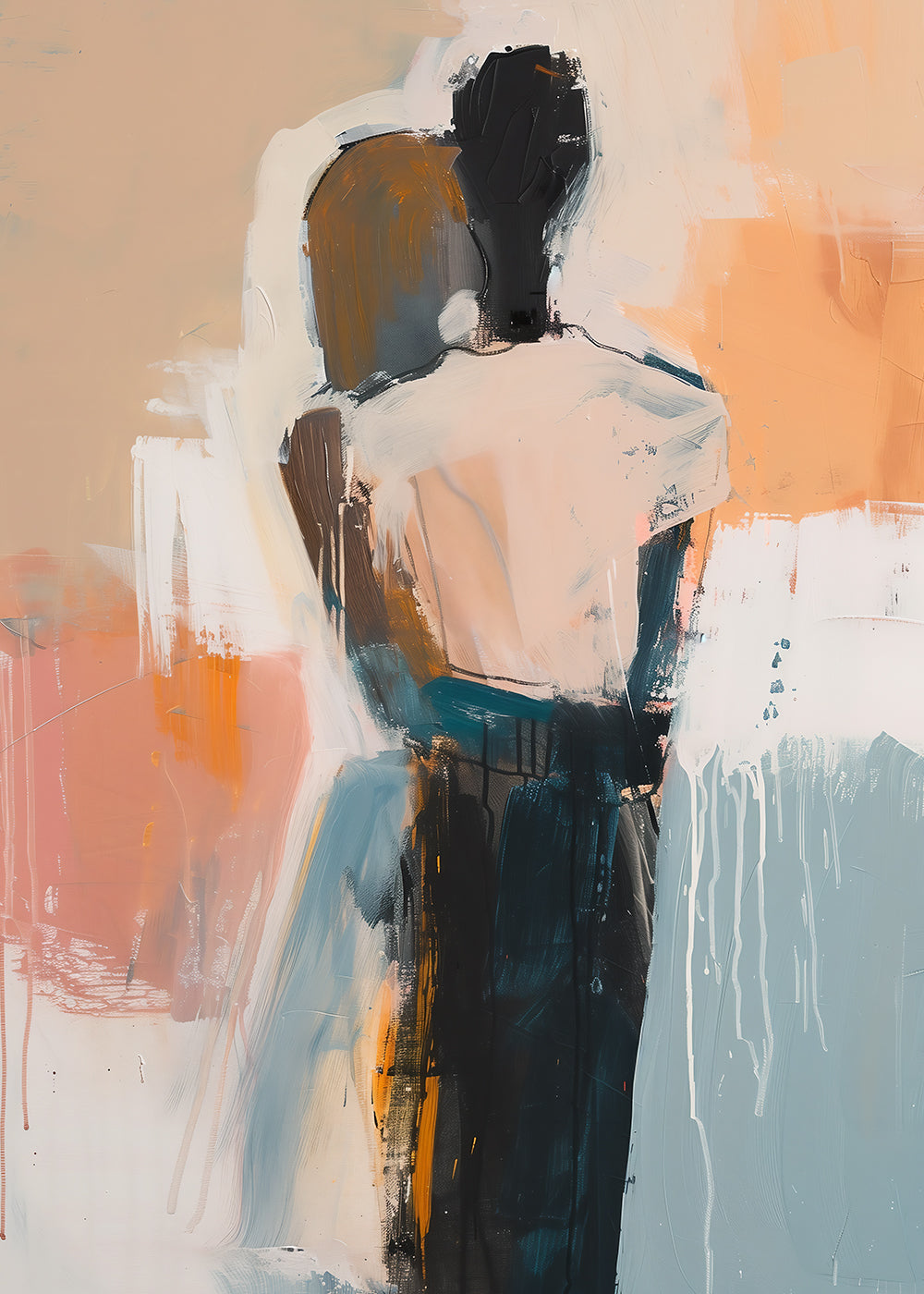 Muted Embrace Art Print