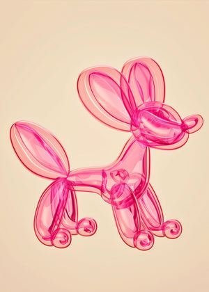 Pink Candy Pup Art Print