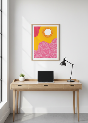 Pink Current No 1 Art Print
