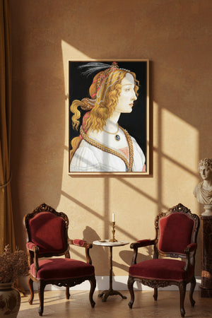 Idealized Portrait of a Lady (1485) by Sandro Botticelli Art Print
