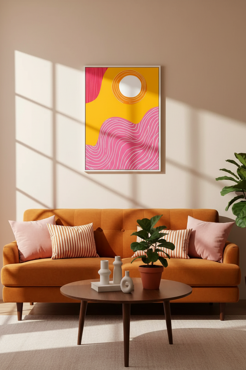 Pink Current No 1 Art Print