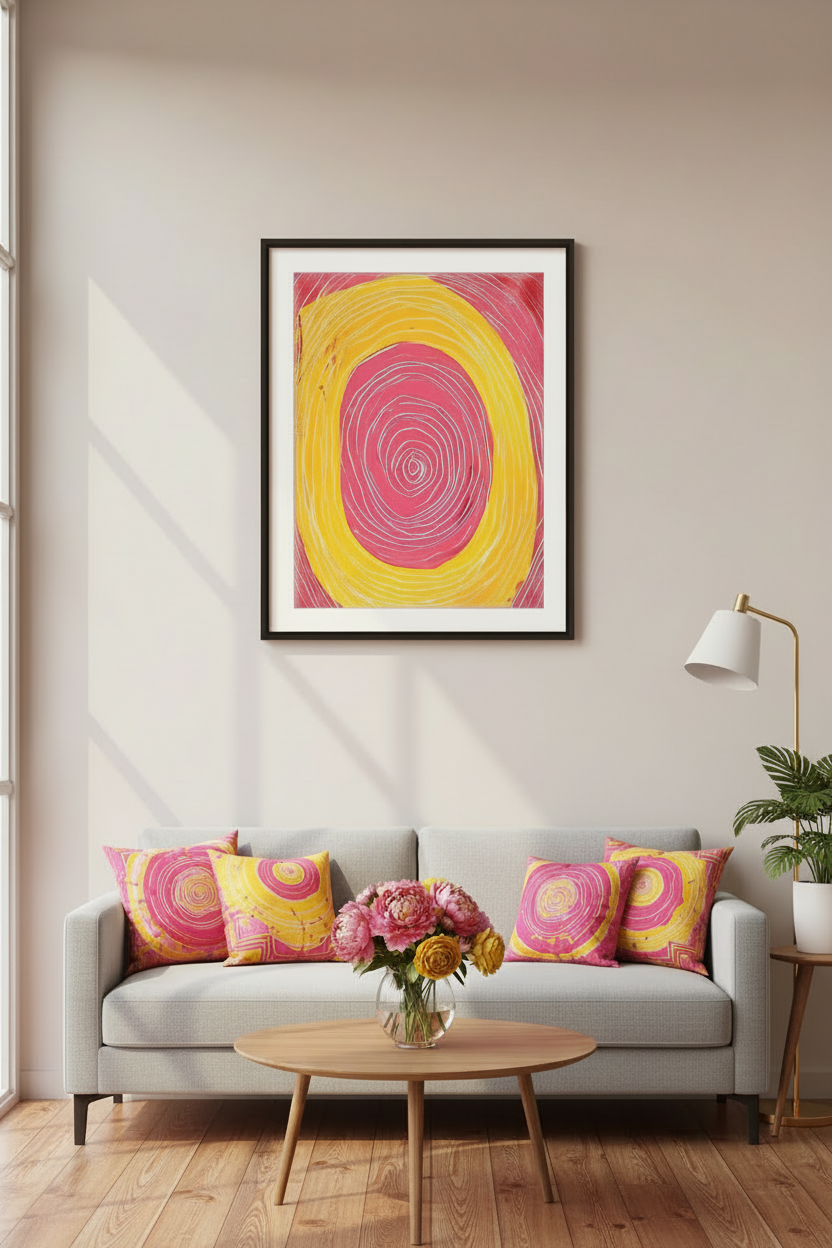 Pink Current No 2 Art Print