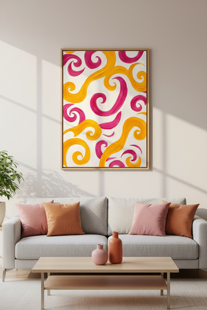 Pink Current No 4 Art Print