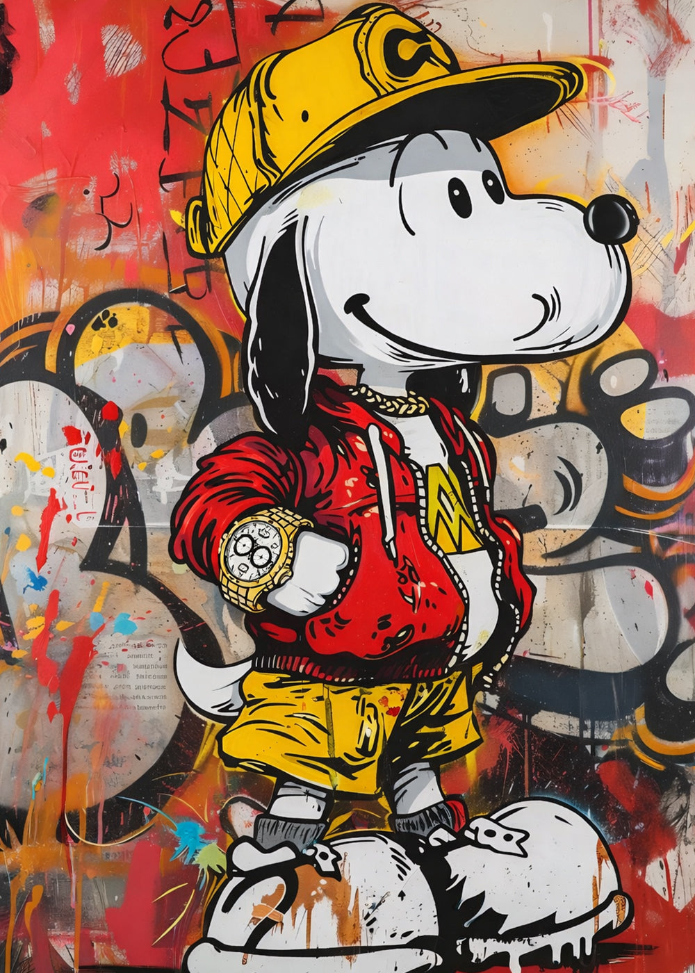 Snoopy Drip Art Print