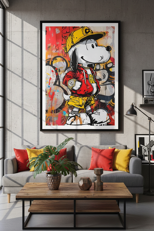 Snoopy Drip Art Print